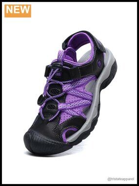 Women's Hiking Sandals Closed Toe Mesh Rubber Sole Water Resistant